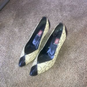 Anne Klein Vintage Snakeskin Heels
